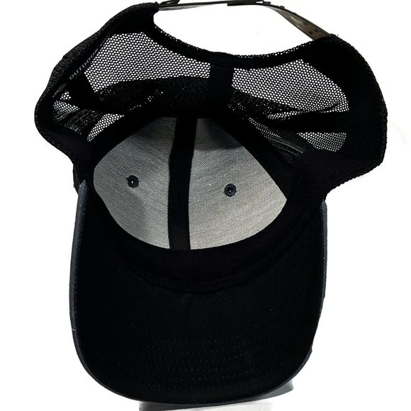 Outdoor Cap Baseball Hat Snapback Mesh Solid Blue Black - Picture 5 of 8